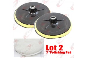 NEW 2PC 7" POLISHER/BUFFER BONNET & PAD FOR POLISHING/BUFFING